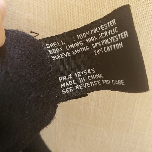 LONDON FOG BLACK MULTI POCKET LINED TRENCH COAT PM - Picture 8 of 9